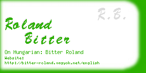 roland bitter business card